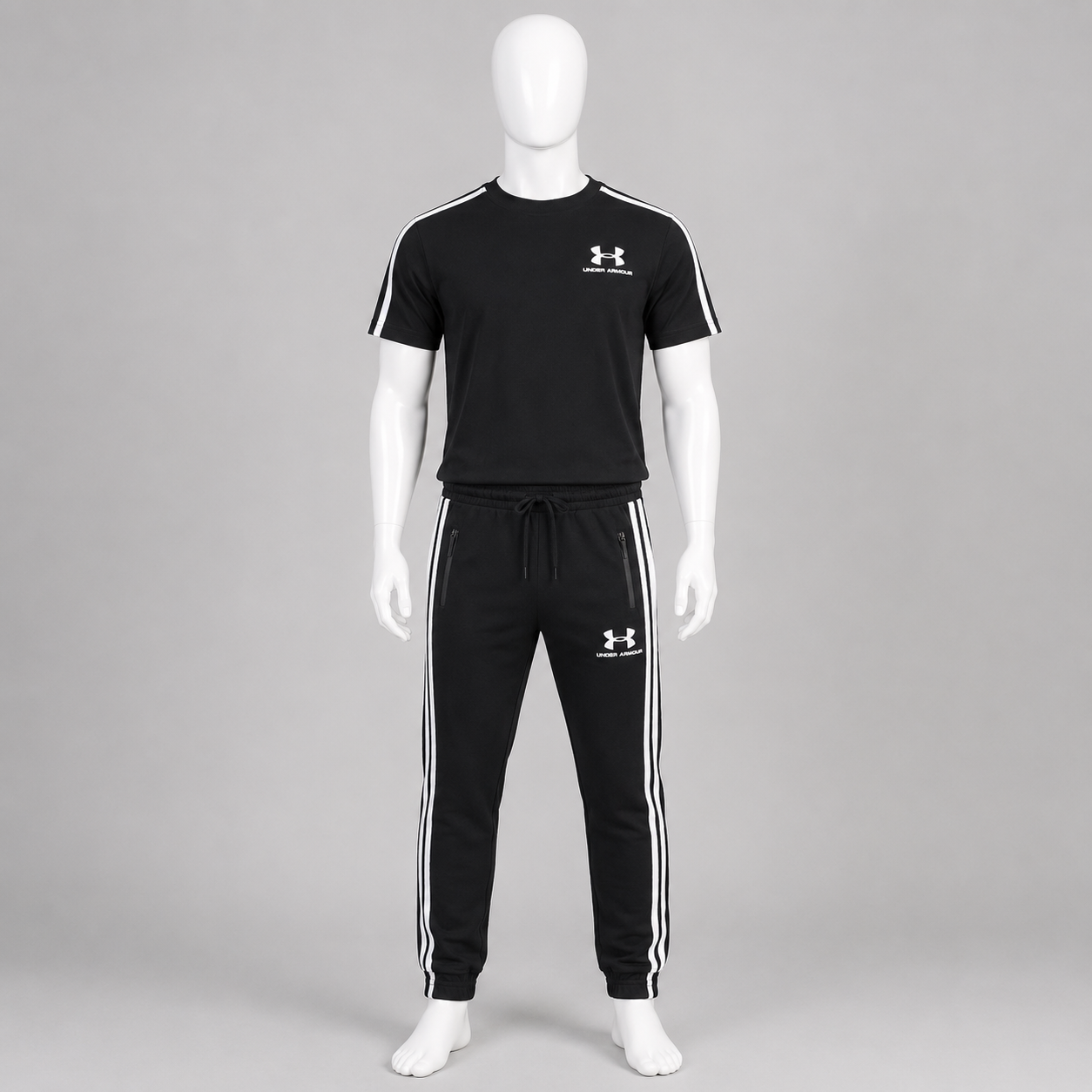 Men’s Striped T-Shirt & Jogger Tracksuit Set
