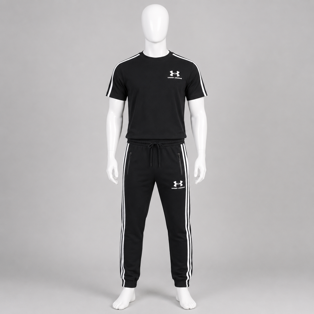 Men’s Striped T-Shirt & Jogger Tracksuit Set