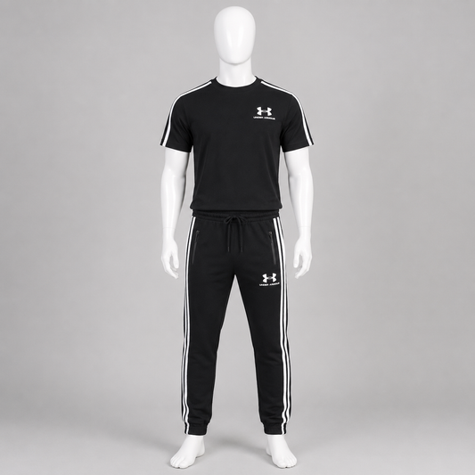 Men’s Striped T-Shirt & Jogger Tracksuit Set