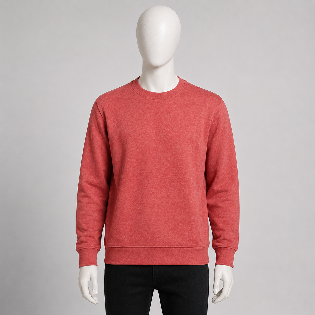 Coral Red Crewneck Sweatshirt