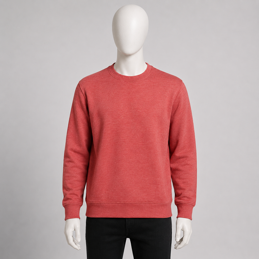 Coral Red Crewneck Sweatshirt