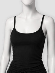 Women Sleeveless Black Shirt