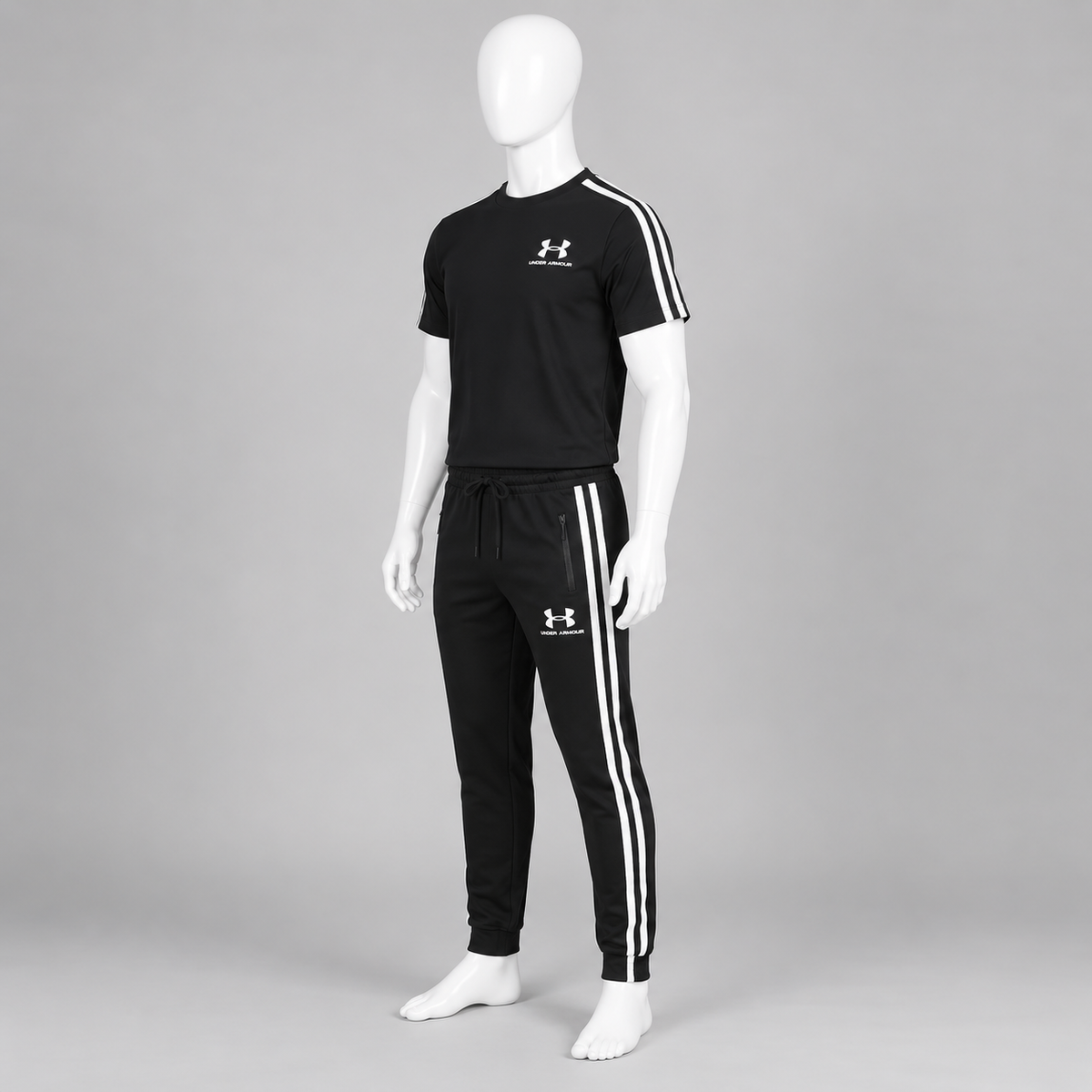 Men’s Striped T-Shirt & Jogger Tracksuit Set