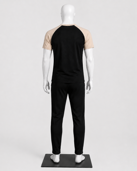Men's Cream-Black T-Shirt